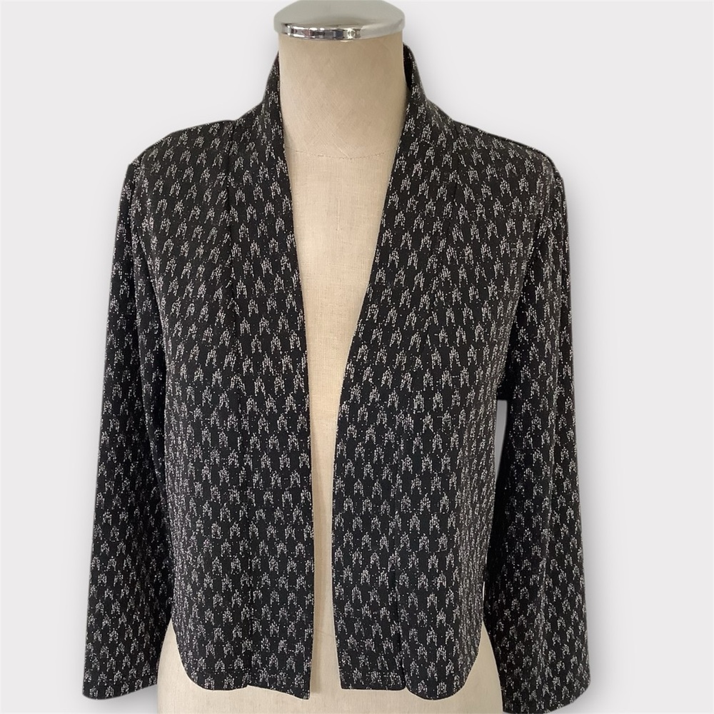 Velvet Fleur Metallic Embroidered Cardigan